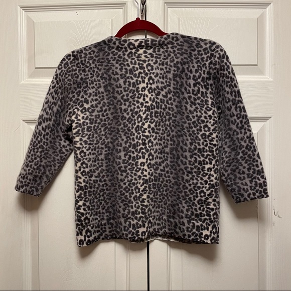 Talbots Cashmere Leopard Audrey Sweater - Picture 7 of 10